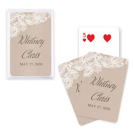 Le jeu de cartes personnalisées dentelle vintage Le jeu de cartes personnalisées dentelle vintage