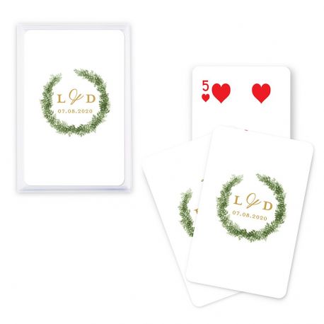 Le jeu de cartes personnalisées couronne champêtre Le jeu de cartes personnalisées couronne champêtre