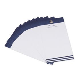 La carte de menu ancre marine (x10)