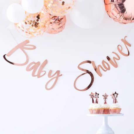 La guirlande baby shower cuivre