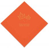 Les 50 serviettes personnalisées anniversaire automne 12,5cm