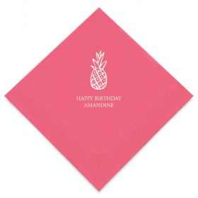 Les 50 serviettes personnalisées anniversaire ananas
