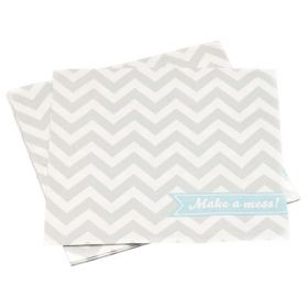 Les 20 serviettes chevron grises