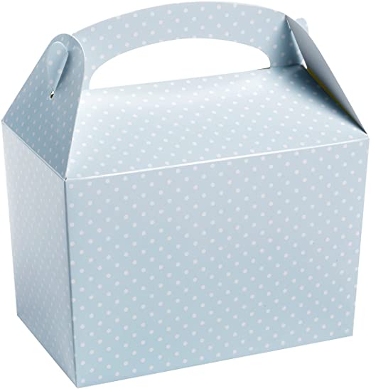 Boite Gateau Bleu A Pois Pour Cadeau D Anniversaire Ou Gateaux
