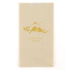 Le sac en papier personnalisé anniversaire initiale (par 25)