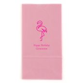 Le sac en papier personnalisé anniversaire flamant rose (par 25)