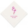 Les 50 serviettes personnalisées flamant rose 12,5cm 0