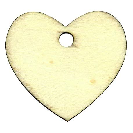 Les 6 étiquettes coeur en bois Les 6 étiquettes coeur en bois