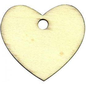 Les 6 étiquettes coeur en bois