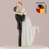 La figurine de gâteau romance en porcelaine