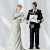 La figurine mariage couple aux pancartes 1 La figurine mariage couple aux pancartes 1