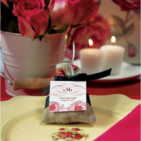 Les 12 pochons à dragées thé rose