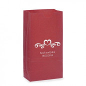 Le sac en papier personnalisés cœur en arabesque (par 25)