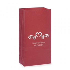 Les sacs en papier personnalisés cœur en arabesque