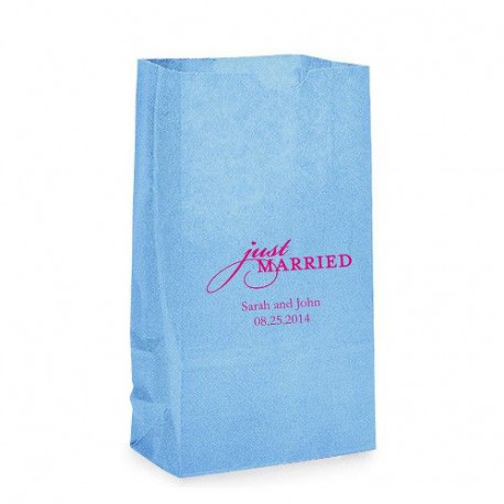Les sacs en papier personnalisés just married