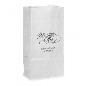Les sacs en papier personnalisés mr & mrs