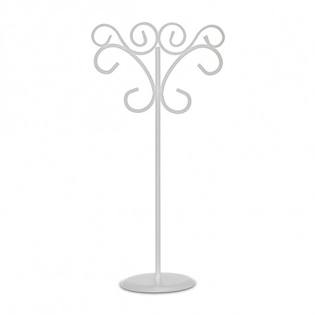 Le porte numéro table fer forgé blanc