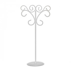 Le porte numéro table fer forgé blanc