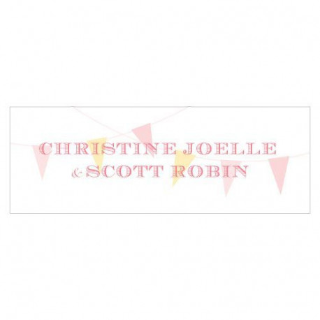 Les 20 cartes personnalisées rectangulaires fanions en fête