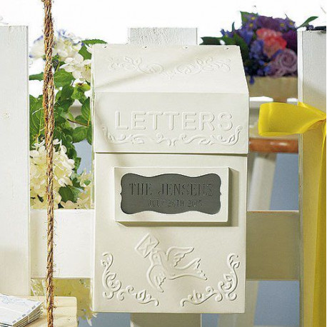 Plaque de boîte aux lettres rose avec dessin