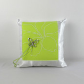 Le coussin d'alliances mariage papillon vert