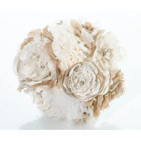 Le bouquet de mariage fleurs en tissu