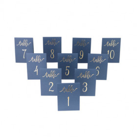 Marque-tables bleu marine