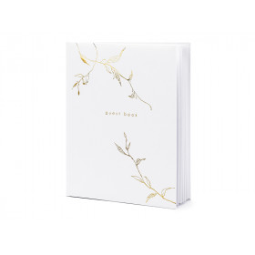 Le livre d'or branchage blanc et or