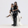 La figurine mariage rugby noir 0