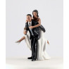 La figurine mariage rugby noir 1