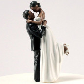La figurine romance couple noir