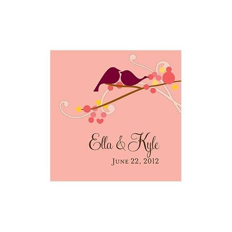 La carte personnalisée oiseaux d'amour La carte personnalisée oiseaux d'amour