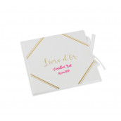 Le livre d'or blanc et or (personnalisable)