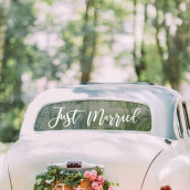 Le sticker Just Married voiture