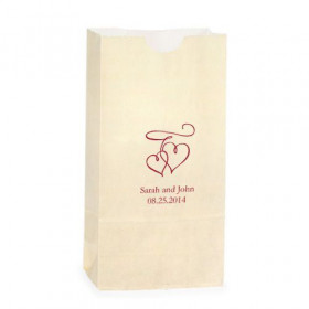 Les 25 sacs en papier personnalisés double coeur