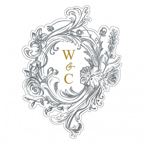 Le sticker antique floral