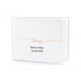 Le livre d'or love rose gold
