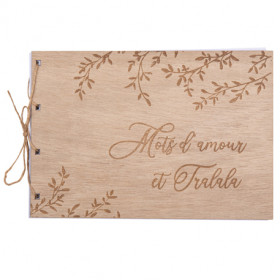 Le livre d'or couronne végétale bois