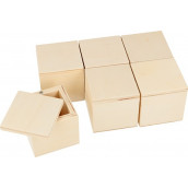 Les 6 boîtes en bois cube 5 cm