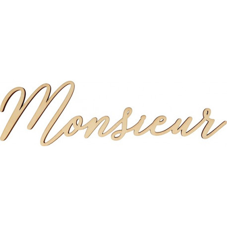 La pancarte en bois Monsieur