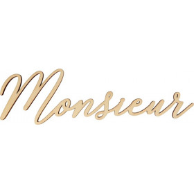 La pancarte en bois Monsieur