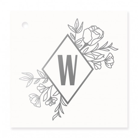 La carte personnalisée monogramme floral La carte personnalisée monogramme floral