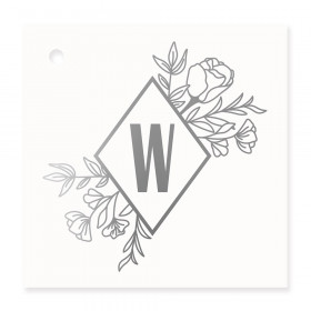 La carte personnalisée monogramme floral