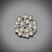 La broche strass et perles (x2)