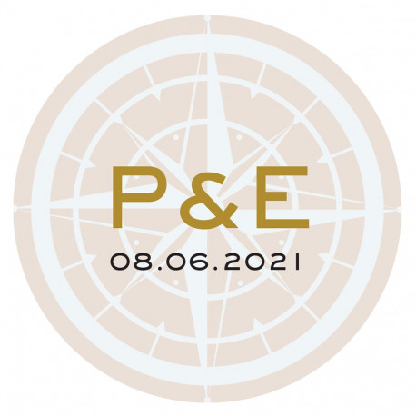 La bougie de voyage avec sticker boussole