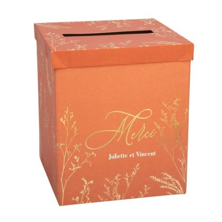 L'urne de mariage terracotta personnalisée L'urne de mariage terracotta personnalisée