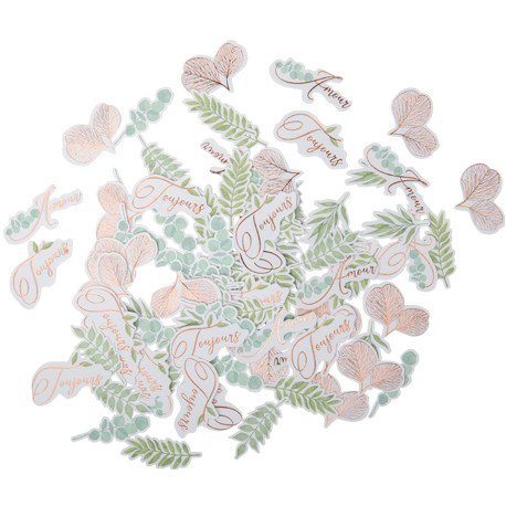 Les confettis de table botanique rose gold Les confettis de table botanique rose gold