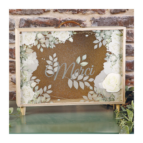L'urne de mariage valise romantique L'urne de mariage valise romantique