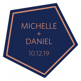 le sticker personnalisé géométrique bleu