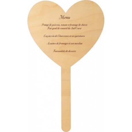 La pancarte coeur en bois personnalisé La pancarte coeur en bois personnalisé